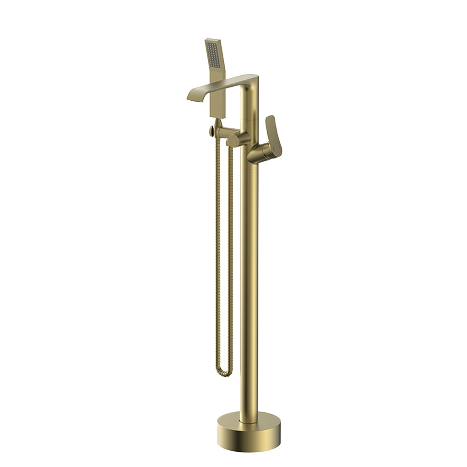 Robinet de baignoire sur pied cascade noir mat mitigeur îlot avec douchette chic