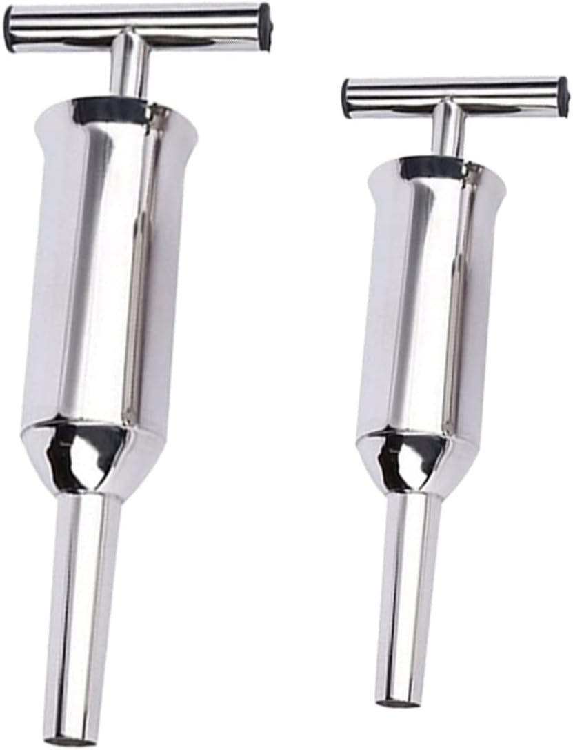 Cabilock 2pcs Sausage Stuffer Filling Tubes Meat Maker Tool for Homemade Sausages for Ground Beef Pork Venison and Convenient Kitchen Meat Stuffing