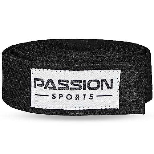 Passion Sports Premium Black Plain Single Colour Martial Arts Belts - Karate Taekwondo Judo Jiu Jitsu MMA (7)