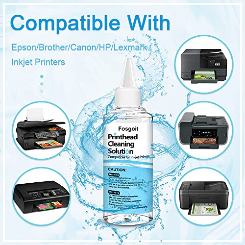Printhead Cleaning Kit Inkjet Printer, Printer Cleaning Kit For Epson Ecotank Printer, Printer Cleaner Kit For Hp Printhead, Inkjet Printer Head Cleaning Solution For Brother Print Head Liquid Nozzles #TOP2