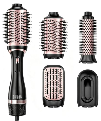 Image of Natrial Hair Dryer Blow Dryer Brush Thermal Round Hot Air Brush Set
