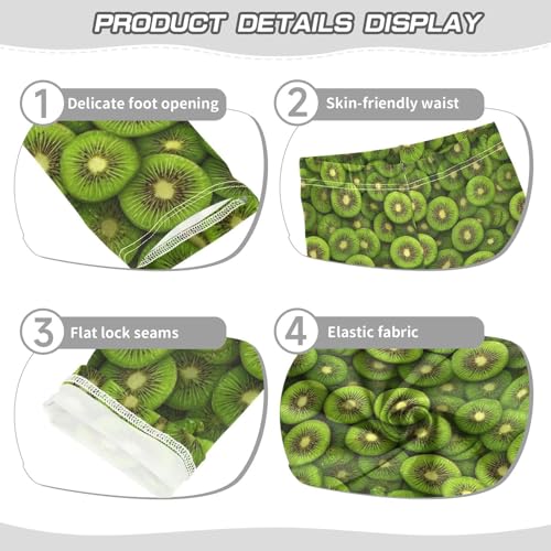 Green Kiwi Girls Casual Leggings for Kids Printed Long Pant Bottoms Stretch and Soft3