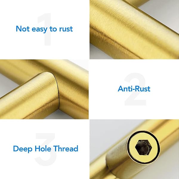 HOME EDIT Gold Cabinet Handles, Drawer Pulls, 6-1/4 Inch, 5 Pack by HOME EDIT - Used condition - Image 3
