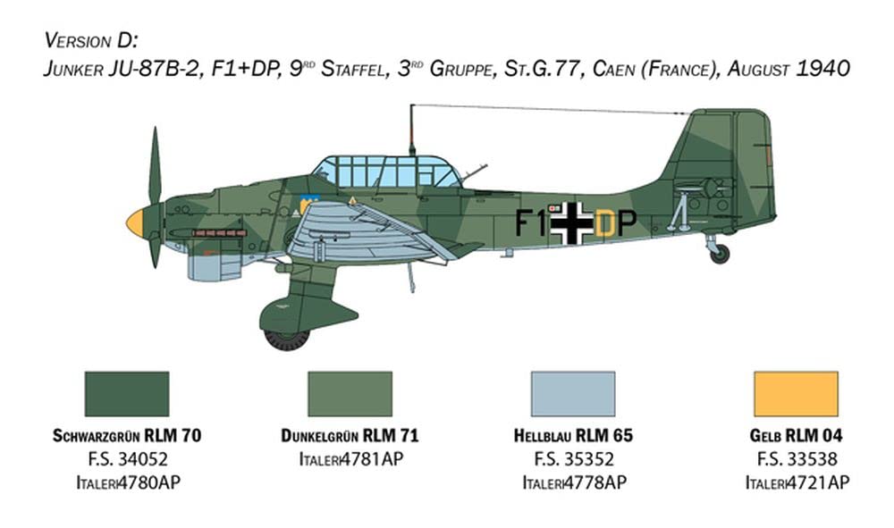 Italeri IT2807 1/48 Ju-87B Stuka Battle of Britain 80 Anniversary