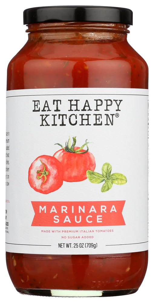 Eat Happy Kitchen Marinara Sauce, No Sugar Added, 26 Ounces (Pack Of 6)