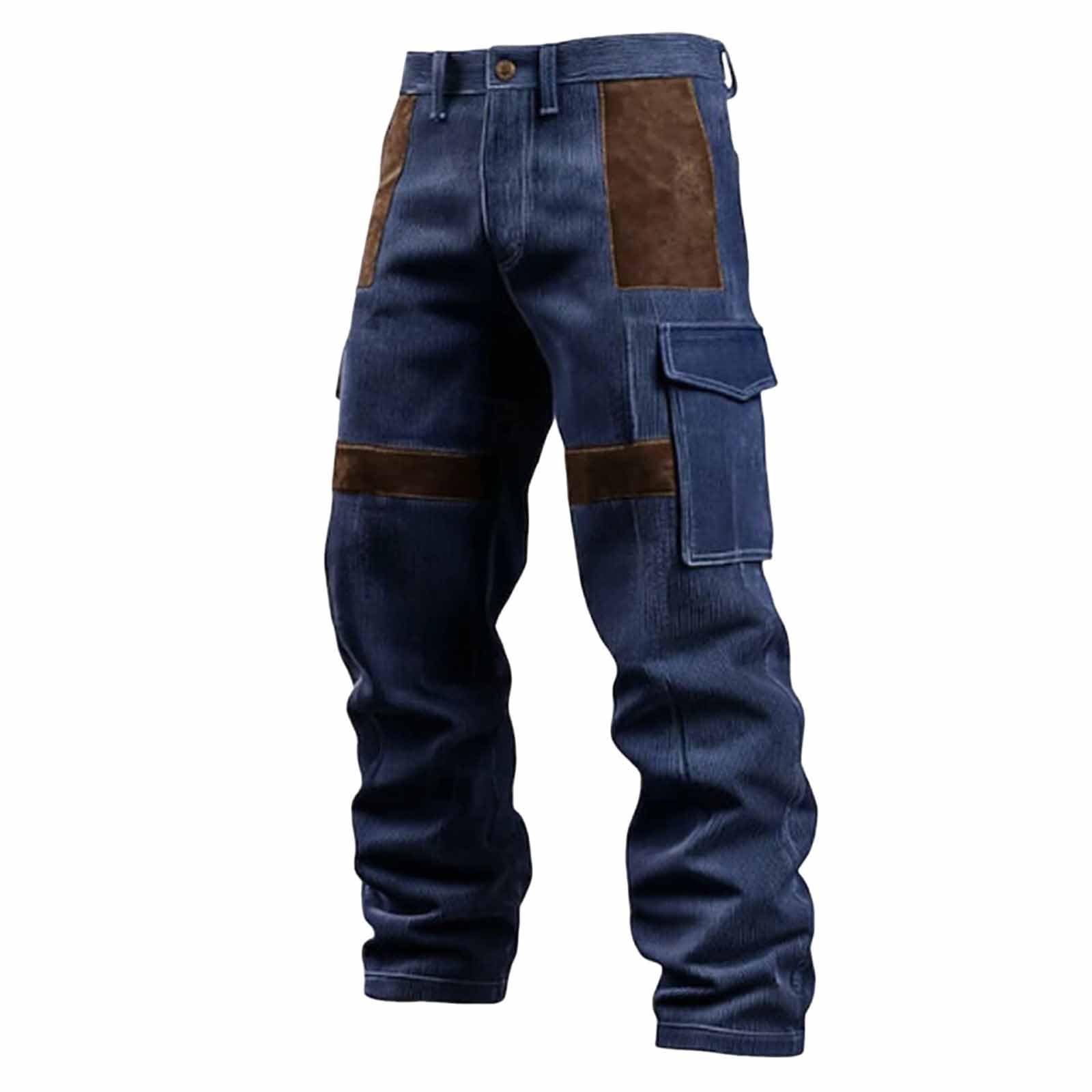 Stylish Heavyweight Cargo Pants Outdoor Hiking Sweatpants Corduroy Actical Pants Elastic…