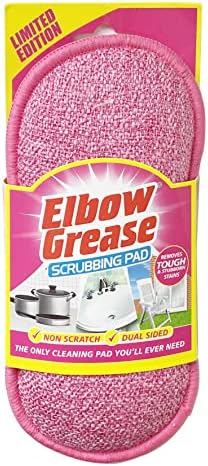 Elbow Grease® Pink Scrubbing Pad, Dual Sided Sponge, Washable, Reusable, Non-Scratch
