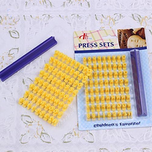 Raincol Cookie Stamps, Numbers Alphabet Stamps for Cookie Chocolate, 72pcs, 100% BPA free