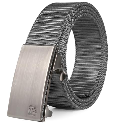 FAIRWIN Ratchet Belts for Men - Nylon Web Belts for Golf Work Casual, Adjustable Webbing for Daily/Outdoor/Business