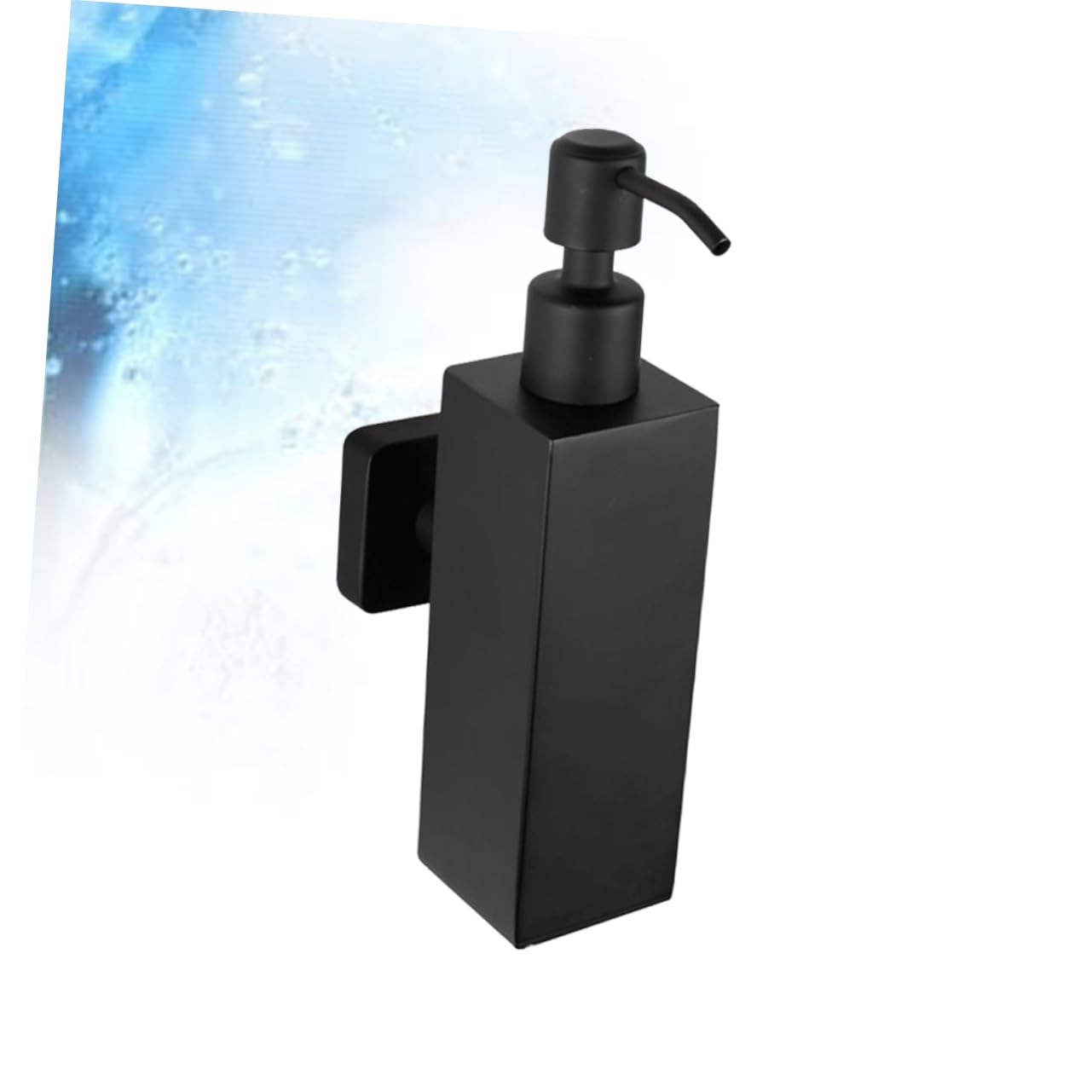 Wandmontierter Seifenspender 200ml aus Edelstahl, Schwarz