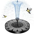 AISITIN Solar Fountain Pump 2.5W, 6.7" Solar Powered Water Fountain Pump for Bird Bath, solar pump for fountain with 6 Nozzles for Garden, Ponds, Pool, Fish Tank, Outdoor and Aquarium