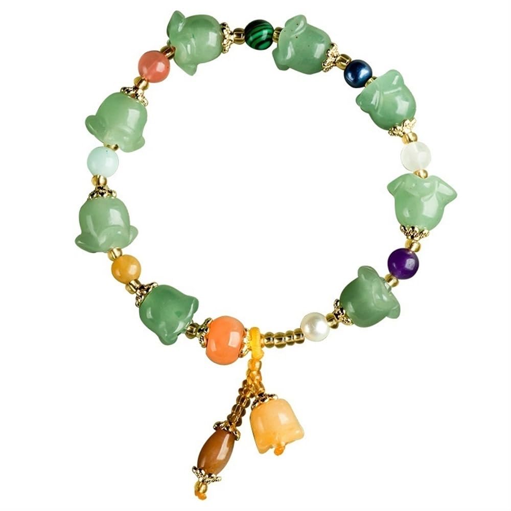 Bracelet en jade naturel pour femme, le cadeau porte-bonheur idéal avec son lotus