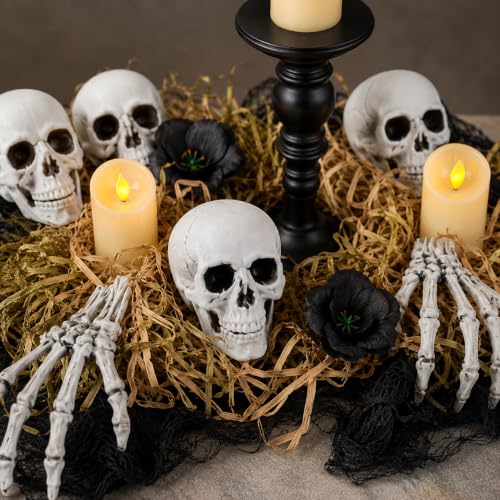 Amazon – XINONE 17-Piece Resin Skull Halloween Decor Set - image 5