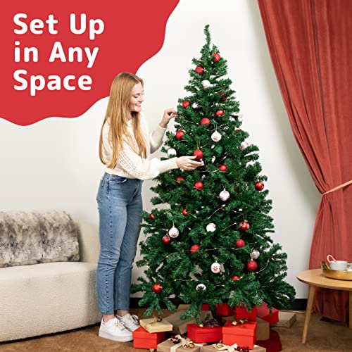 Prextex Premium 6Ft Christmas Tree With 1200 Tips For Fullness thumb #3