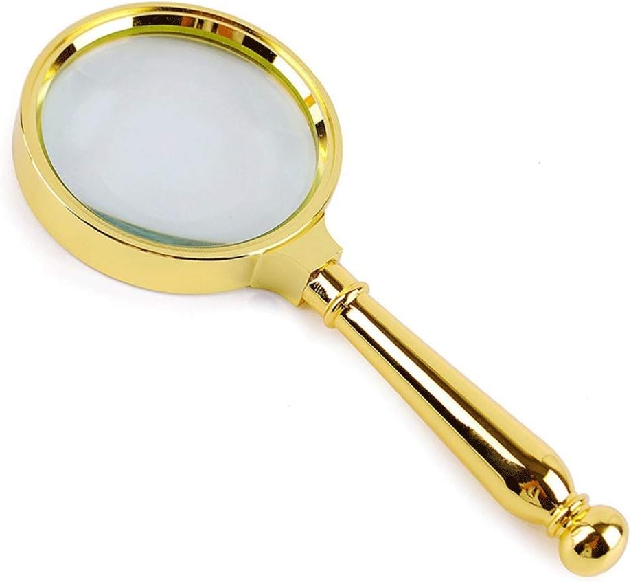 Handheld Magnifier, Classic Design Magnifying Glass Loupe for Reading, Low Vision, Inspection, Craft, Jewelry