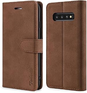TOHULLE Case for Samsung Galaxy S10, Premium Leather Wallet Case with Card Holder Kickstand Magnetic Closure Flip Folio Case Cover Compatible with Samsung Galaxy S10 - Blue