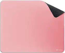 Mouse Pad TopGet ProControl | Gamer & Home Office | Precisão, Deslize Suave | Base Borracha Antiderrapante, Poliéster Durável | 22x18 cm (Rosa Claro)