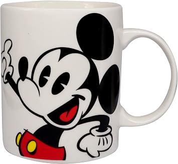 Disney 11 Oz. Ceramic Mickey and Minnie Mouse Mugs, Set of 2, Gifts for Kids, Couples, Kitchen Decoration