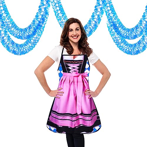 Shitailu 2Pcs Oktoberfest Apron, Oktoberfest Party Decorations German Dirndl Dress Kitchen Apron With Adjustable Tying Ropes Cooking Gardening Bbq Baking Aprons For Bavarian Beer Festival (Dirndl) #TOP3