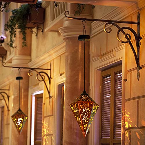 2 Pack Hanging Solar Lantern Butterfly Dragonfly Outdoor Esgarden Birthday Women Mom Gift Garden Decor Yard Decorations Decorative Patio #TOP5