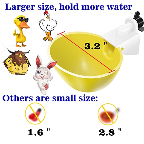 SAIDIC Bebedor Automático de Frango, Acessórios Completos com Balde e Tubo de Pvc, Copo de Água de F