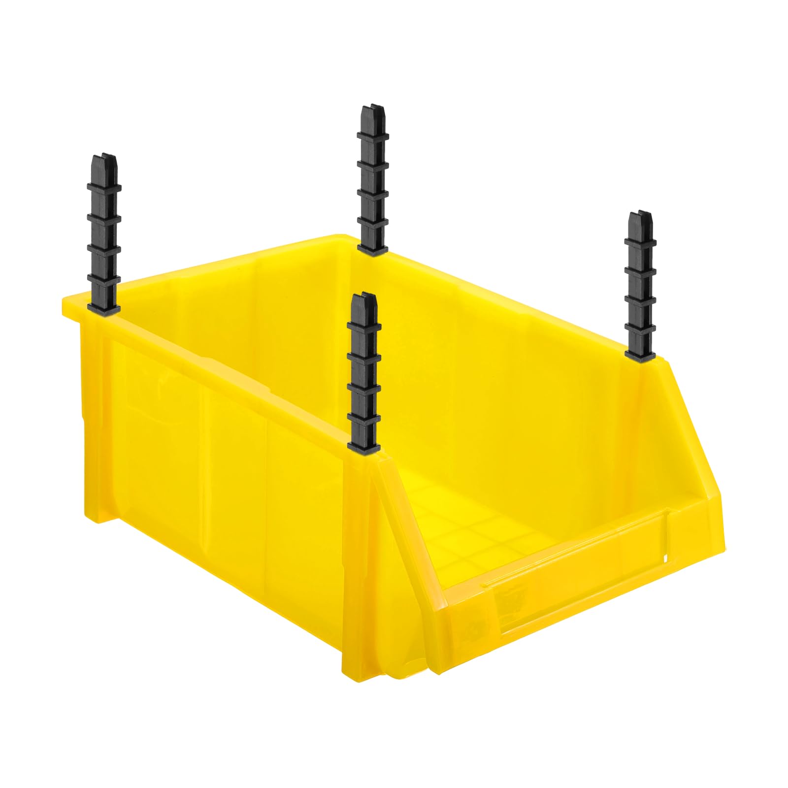 Bacs de garage empilables jaune vif pour optimiser un placard ou un tiroir