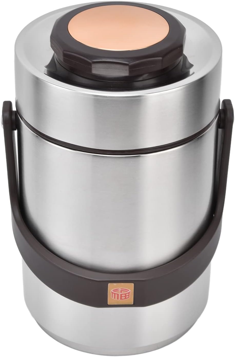 TOPINCN Stainless Steel Vacuum Insulation Lunch Box, 2000ml, 2 Compartments, 3 Bowls, Silver