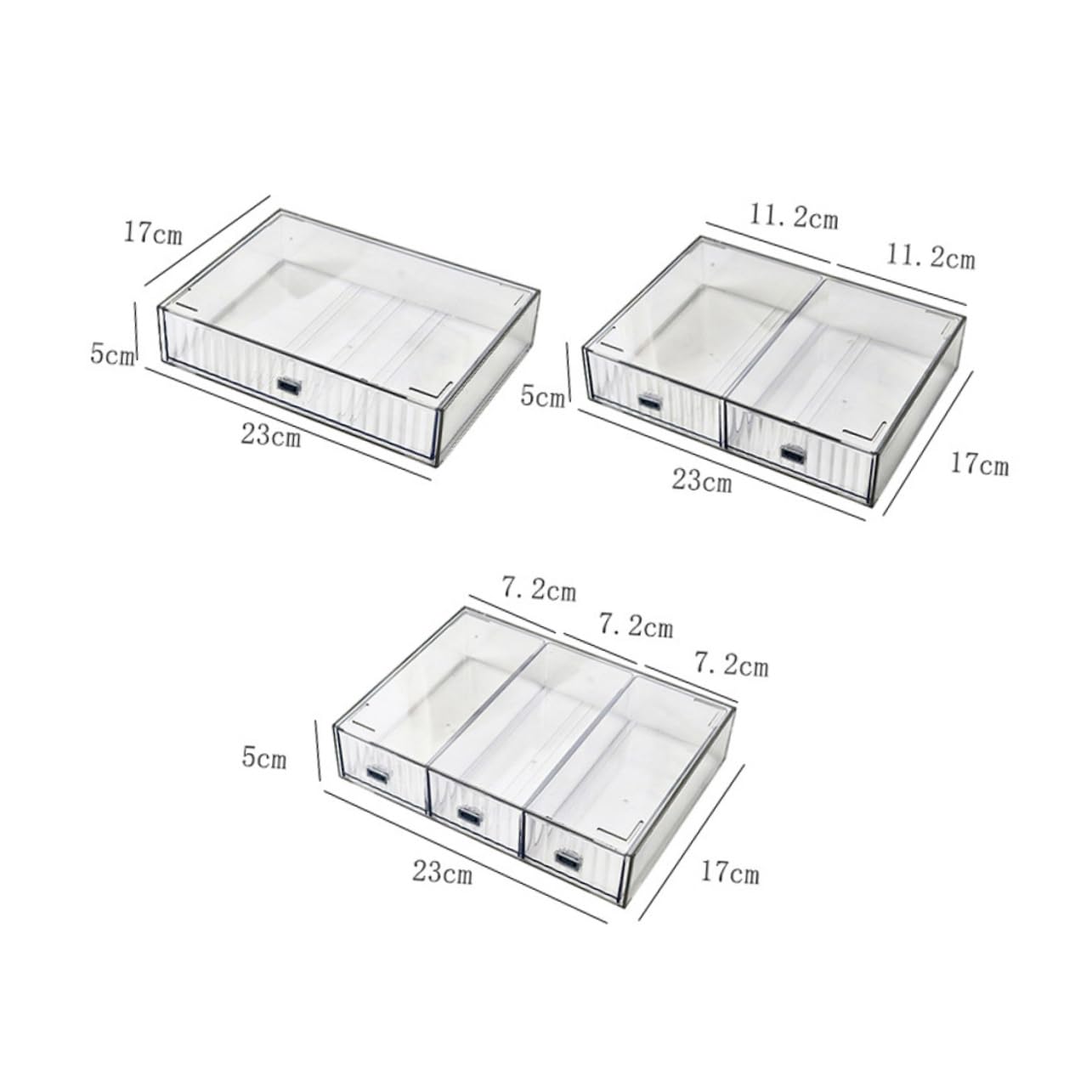 SOIMISS 3pezzi Scatola Oggetti Organizer Scrivania in Plastica Resistente Per Cosmetici Cancelleria e Oggetti Vari Scatola Portaoggetti Organizer Per Scrivania