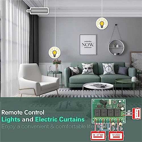 QIACHIP 12V 24V 4 Canali Interruttore a distanza