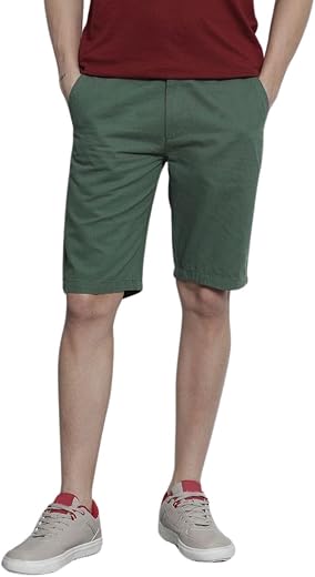 The Indian Garage Co Men Slim Fit Solid Mid-Rise Chino Shorts