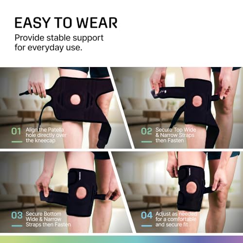 Image of Modvel Knee Brace with Side Stabilizers & Patella Gel Pads for Pain Relief and Joint Support Breathable, Non-Slip Compression Sleeve for Men & Women, Arthritis, Meniscus, ACL Recovery