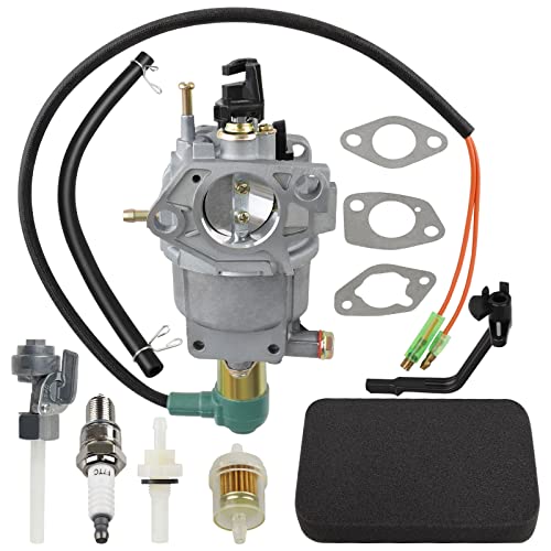 SIMPERAC Carburetor for Predator 420cc Generator 9000 8750 7000 6500 5500 Watt 13HP 14HP 15HP 16HP Gasoline Portable Generator with Air Filter Fuel Shut-off Valve