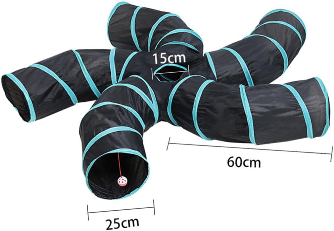 Foldable Cat Tunnel Toy Way Interactive Cat Tube for Play and Exercise Collapsible and Space-Saving Design Fun Educational Game for Indoor and Kittens