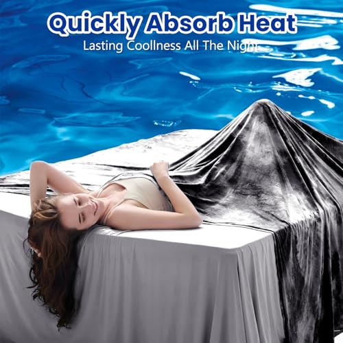 Topcee Cooling Blanket (90"x90"Queen Size) for Hot Sleepers and Night Sweats,100% Oeko-Tex Certified,Arc-Chill Q-Max >0.5 Cool Fiber,Ultra Cold Breathable,Comfortable, Hypo-Allergenic, All-Season.