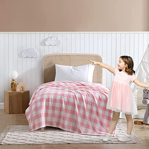 Eddie Bauer - Full/Queen Blanket, Soft & Cozy Kids Fleece Blanket, Ideal For Toddler Bedding (Poppy Plaid Pink, Full/Queen) #TOP2