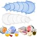 12 PCS Kitchen Silicone Stretch Lids Reusable, Idefair Airtight Food Storage Covers Various Sizes Seal Bowl Stretchy Wrap Cover Keep Food Fresh for Containers, Cups, Plates, Microwave, Dishwasher Safe