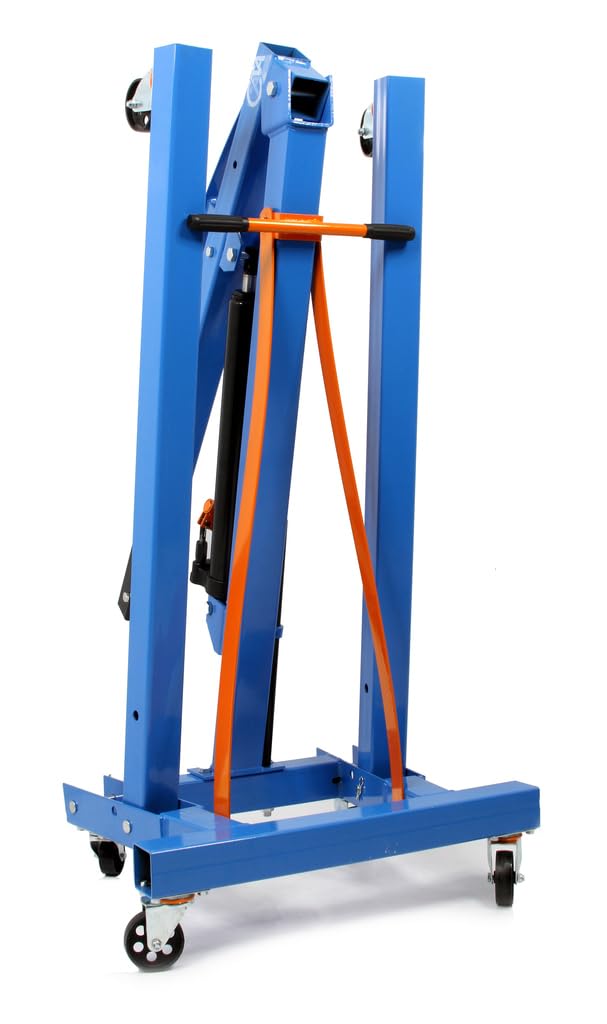 IMJ-Global Grue d'atelier 2 tonnes modèle M80405C avec bras réglable à 4 niveaux (500–2000 kg), levage jusqu'à 2270 mm, structure robuste et pliable avec chaîne et crochet inclus
