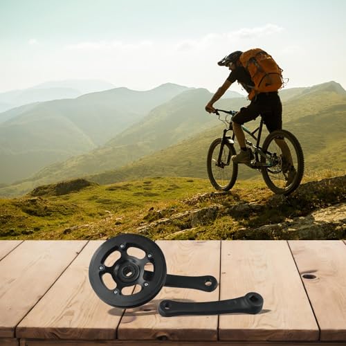 Juego de bielas de aleación de aluminio con plato 32T y eje de 152 mm para bicicletas Fixie, Road & Mountain Bikes   Compatible con pedalier cuadrado cónico