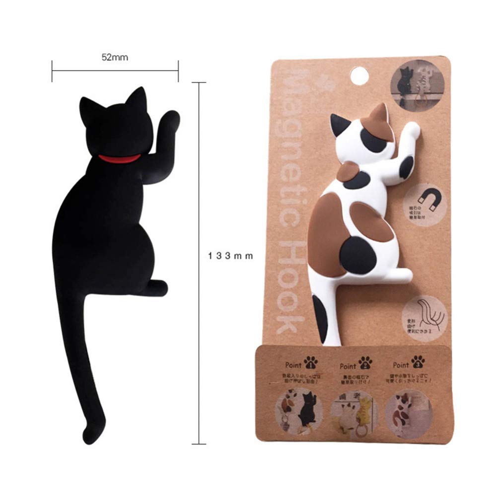 HEMOTON 7 Stücke Katzen Kühlschrankmagnete Mit Einstellbaren Biegbaren Katzenschwänzen Magnetische Aufkleber Für Küche Und Haushalt Praktische Deko Und Haken Für Notizen Und Rezepte