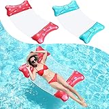 🍹 【Diseño ergonómico】 Diseñado con cuello ergonómico y reposapiés para un excelente equilibrio y flotabilidad. El diseño medio hueco de la hamaca de flotador asegura que la mitad del cuerpo permanezca enfriada al remojar en el agua mientras sostiene la cabeza y las rodillas sobre el agua.