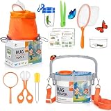 Kit Explorador Niños 11 Piezas, Juego Caza de Insectos con Lupa, Red Mariposas, Caja Observación y Pinzas, Juguete Educativo Aire Libre Regalo 3 4 5 6 7 8 Años
