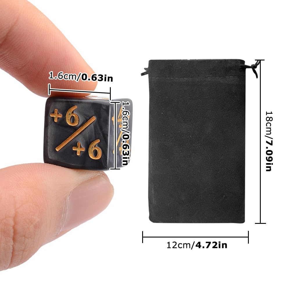 RUILILANG 48pcs Ability Keywords Dice Set - Acrylic Counter Tokens with Velvet Bag for MTG Tabletop Games - Image 2