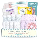 Emergency Kit Bag for Girls - Mini Box of Lil-Lets Teen Pads, Always Pads, Lil-Lets Tampons Applicator x12, Panty Liners, Feminine Wipes a Scrunchie, Period Info Flyer and Period Tracker