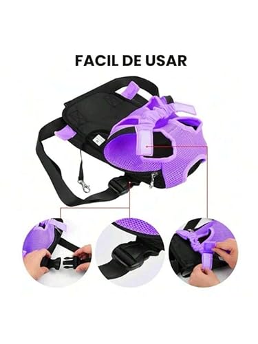 Mochila Bolsa Canguru para Transporte de Pets Cães e Gatos Alça Ajustável Tecido Respirável Passeio