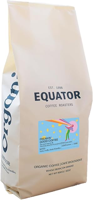 Equator Coffee Roasters Freakin’ Good Coffee – Fair Trade & Organic – Specialty Grade – Canadian Roasted – Ethically Sourced Arabica Beans