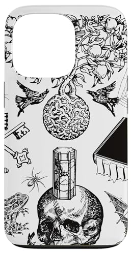 Retro Victorian Line Art Aesthetic Cottagecore Academia �X�}�z�P�[�X iPhone 13 Pro �p