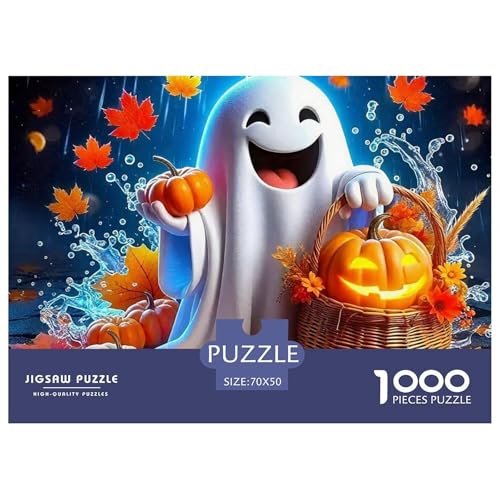 Puzzle de 1000 piezas de Halloween con fantasmas y calabazas: el regalo otoñal para adultos 2