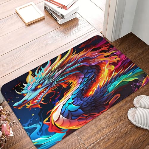 Image of Cool Dragon Doormat 40X60Cm Doormats Soft Water Absorbent Mats For Home Kitchen Pets