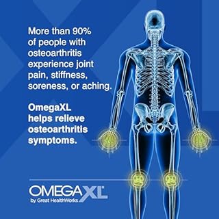 OmegaXL Joint Support Supplement - Natural Muscle Support, Green Lipped Mussel Oil, Soft Gel Pills, Drug-Free, 120 Count
