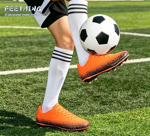 Botas de fútbol hombre mujer ligeras para césped natural y artificial 2